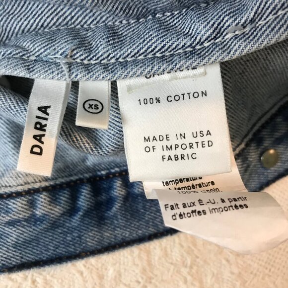 Revolve GRLFND  Daria Oversized Jean Jacket Colour Tumbleweed  Size XS - Picture 7 of 7